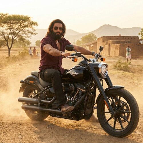 Ranveer Singh with bike wallpaper