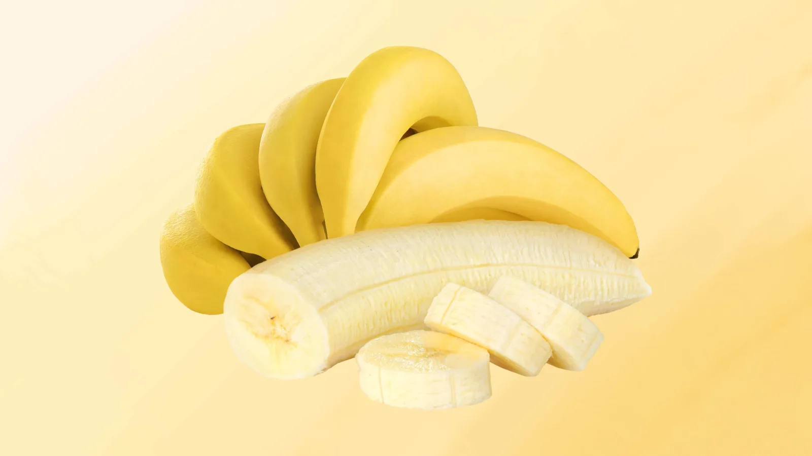 Banana fruit with light background 4k picture