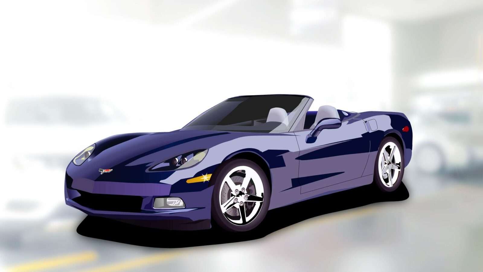 Dark Blue color car AI generator picture.