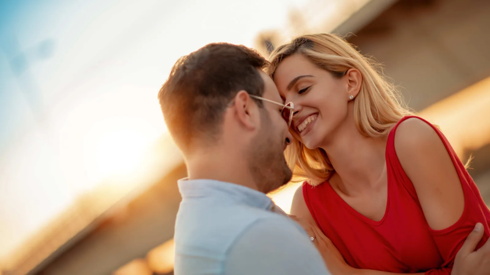 Love couple hugging each other