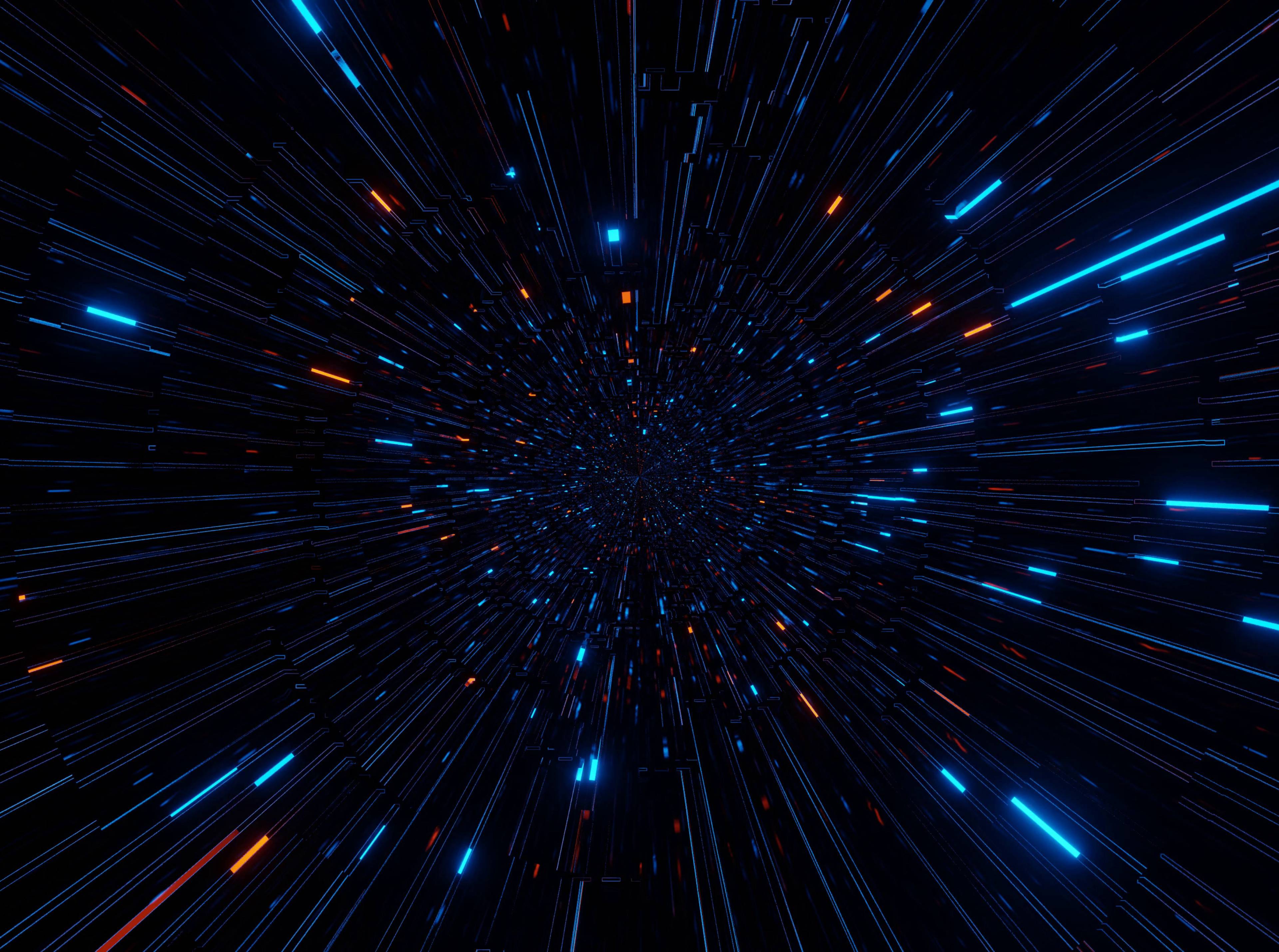 Stunning Abstract 4K Pictures – Download Free Ultra HD Wallpapers 24 Abstract 4k wallpaper with glowing blue energy lines and futuristic star tunnel effect
