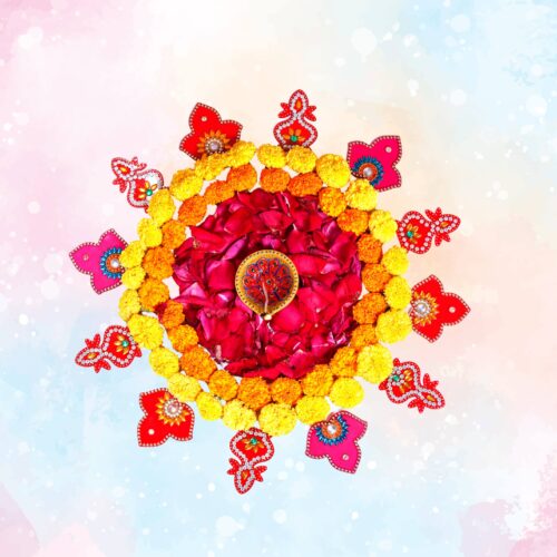 Colorful Diwali Rangoli Designs 4K Wallpaper Background
