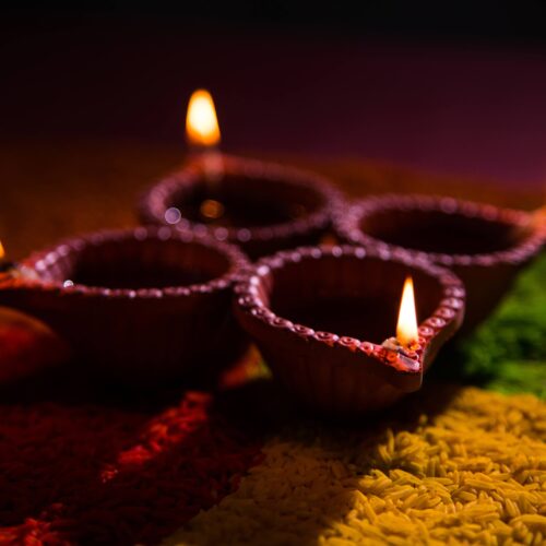 Indian Festival Diwali 4K Wallpaper with Traditional Lights