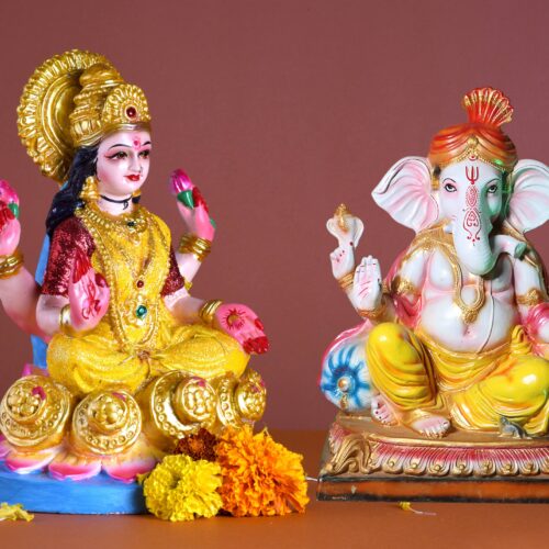 Goddess Lakshmi and Lord Ganesha Diwali 4K Wallpaper Free Download