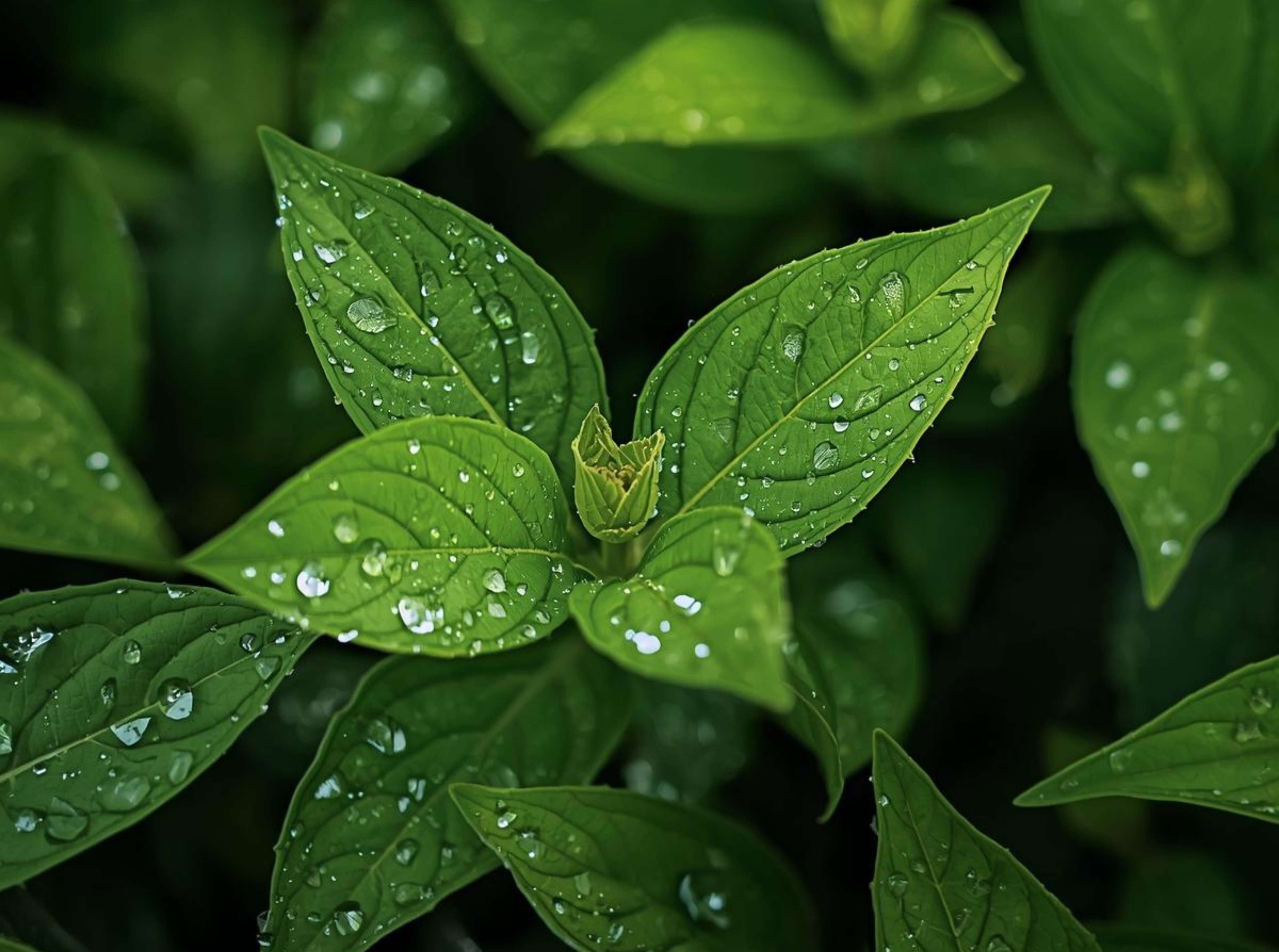 Free 4K image of fresh green leaves with natural texture.