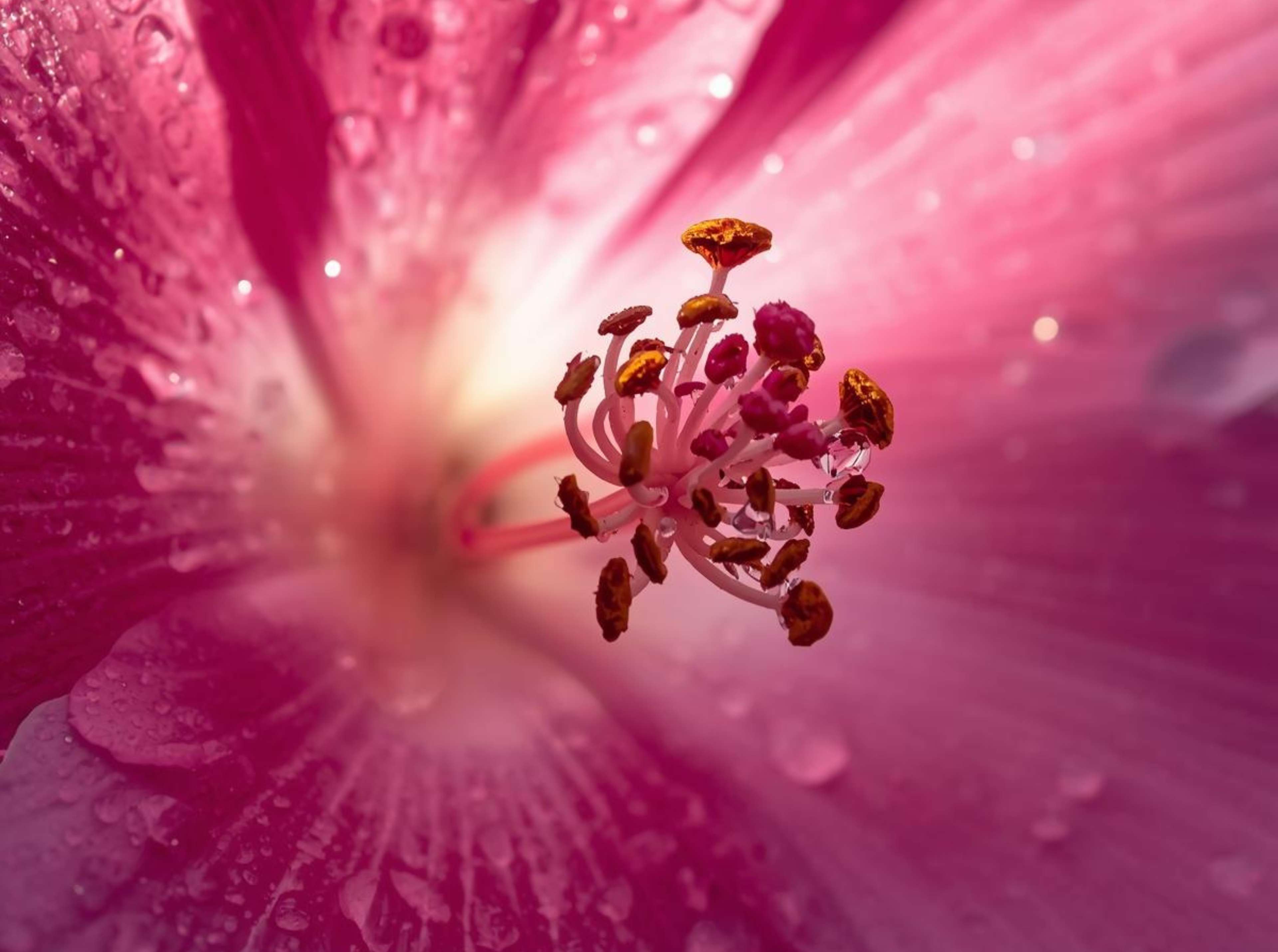 Free 4K picture of a pink flower macro shot in high detail.