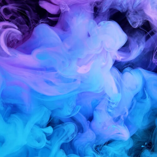 Blue and purple smoke abstract 4K wallpaper colorful vapor cloud background