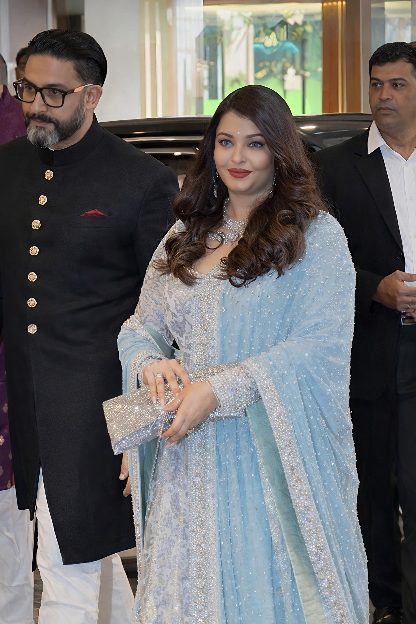 Aishwarya Rai attending event in blue suit elegant celebrity look