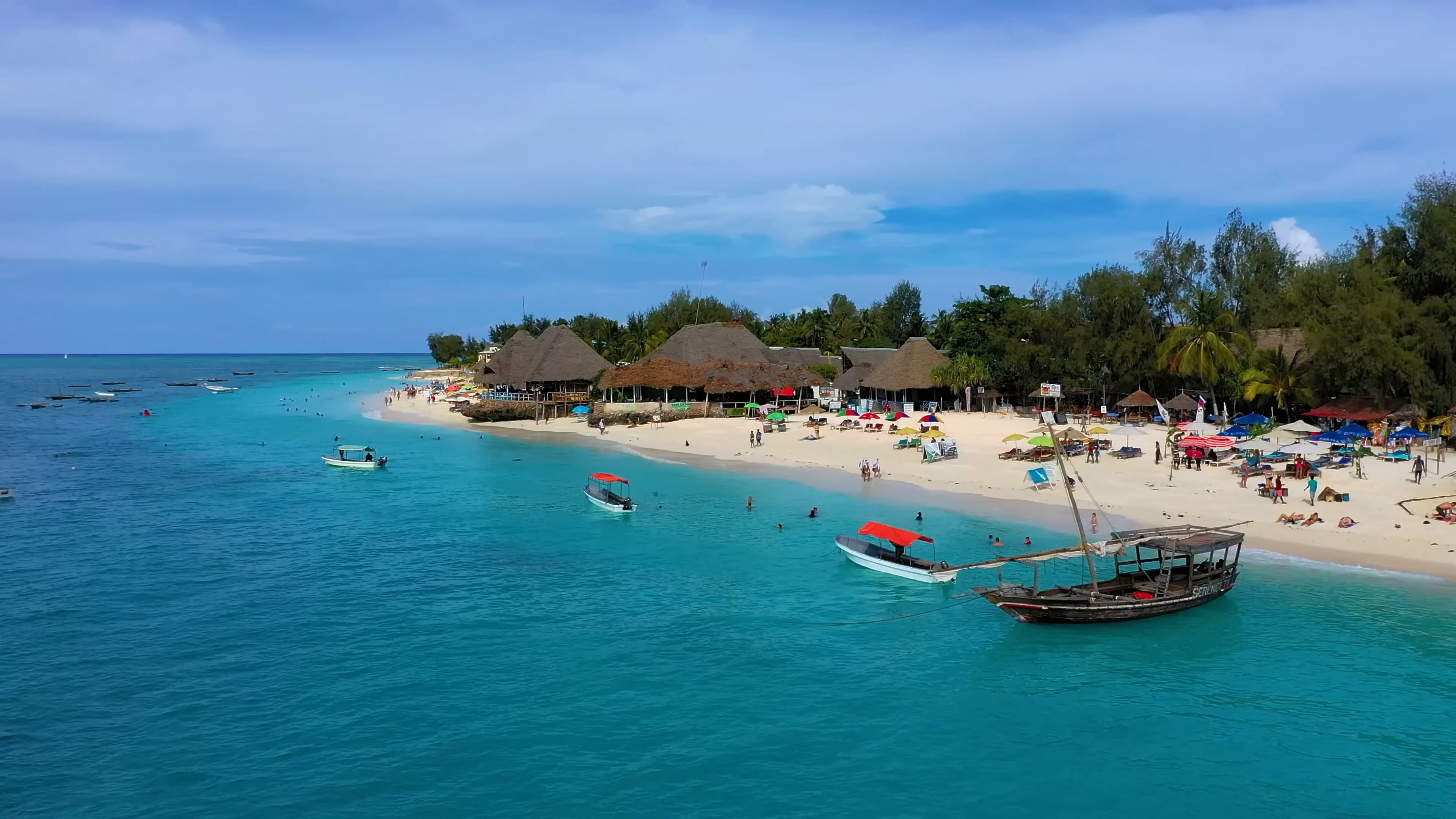 Color Wallpaper 4K tropical beach with clear blue water