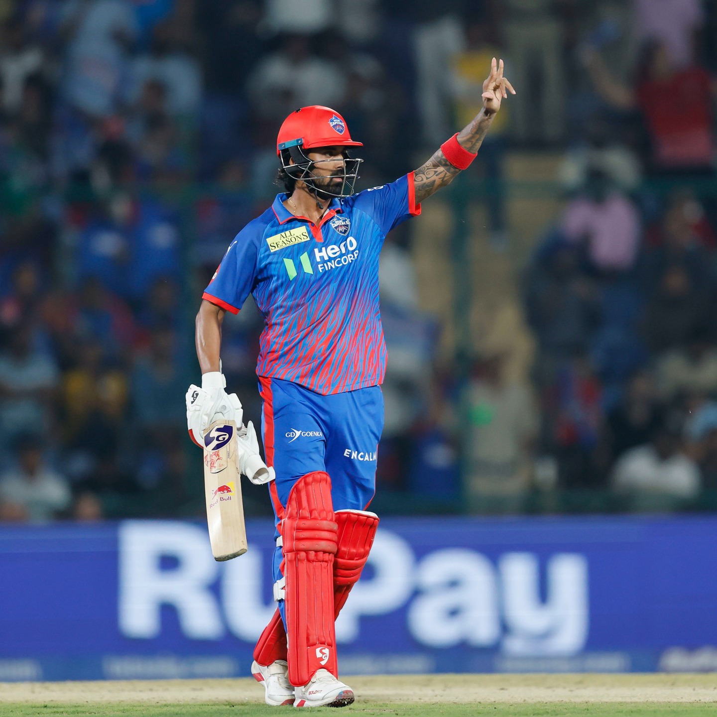 KL Rahul playing a shot during IPL match