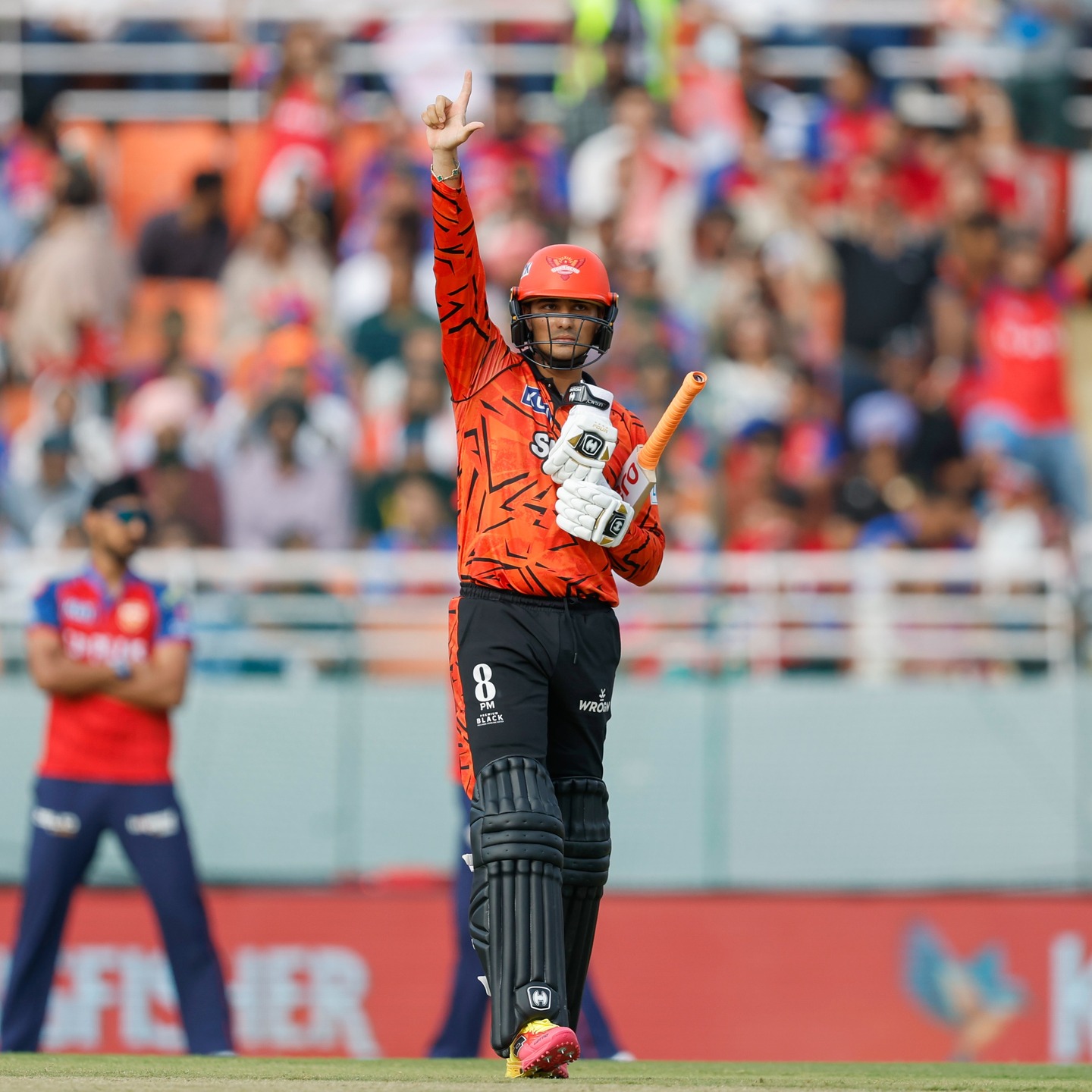 Abhishek Sharma Sunrisers Hyderabad batsman celebrating after hitting a big shot in IPL